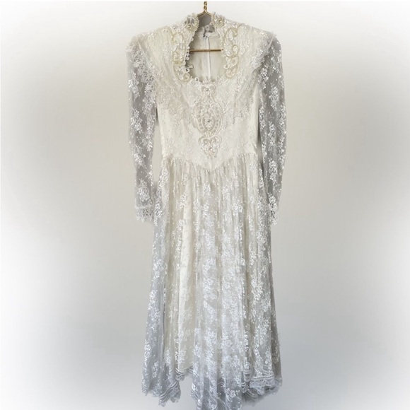 Vintage JESSICA McClintock Wedding Dress medium - Picture 1 of 17